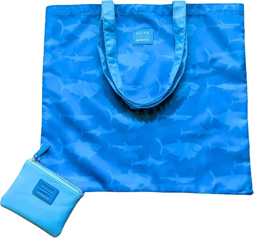 Vista 4 de Loungefly Finding Nemo Bruce - Juego de bolsas reutilizables y bolsas para monedas, Varios colores, Juego de bolsa para monedas y bolsa reutilizable