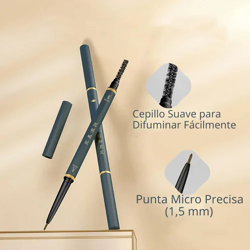 Vista 3 de Lápiz fino para cejas, 3 lápices de cejas marrones impermeables con brocha de bobina, de larga duración para cejas perfectas, profesional #3 Marrón