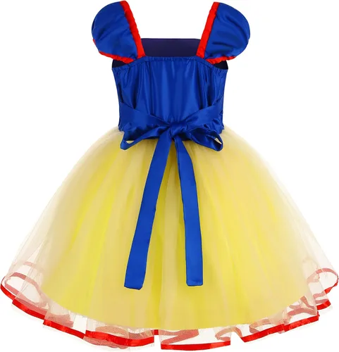 Vista 3 de Vestidos de princesa para niñas, vestido casual de verano para princesita