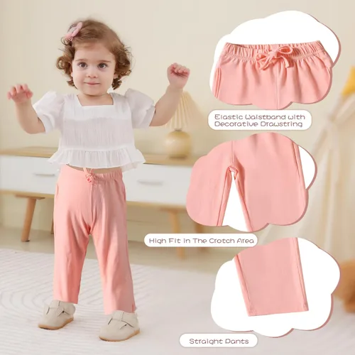 Vista 3 de Kionio Conjunto de ropa de 3 piezas con diseño de lunares de malla para niña pequeña