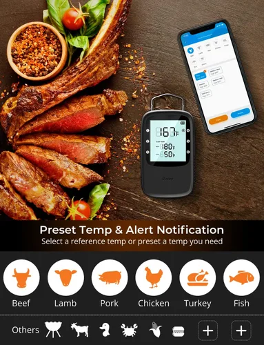 Vista 5 de Govee Paquete de termómetro de carne Bluetooth con hervidor eléctrico inteligente Govee