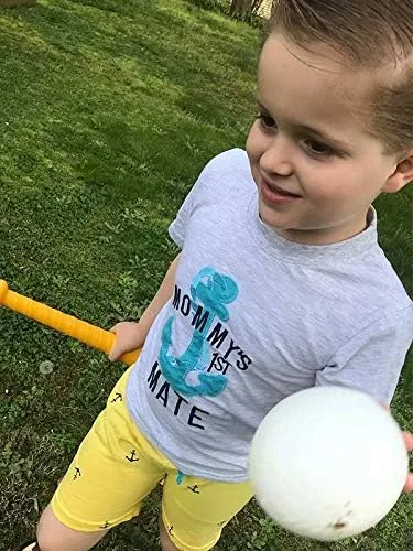 Vista 2 de Conjunto de atuendo para niños pequeños, con camisa de manga corta y pantalones cortos de algodón para verano
