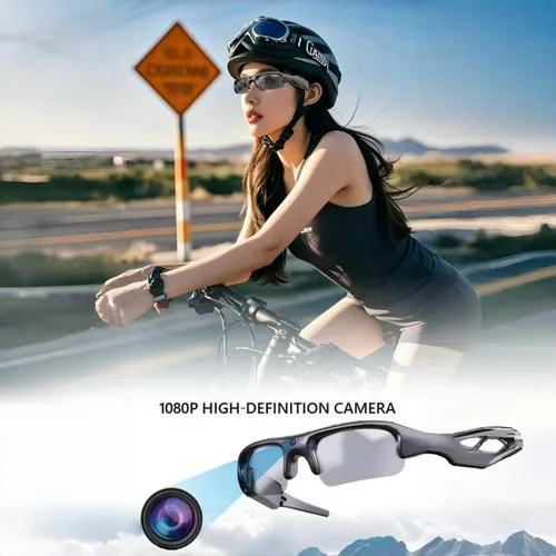 Vista 2 de Smart Bike Glasses Cámara HD 1080P WiFi Deportes Gafas con Cámara Video Gafas Video para Hombres/Mujer con 32G TF Tarjeta