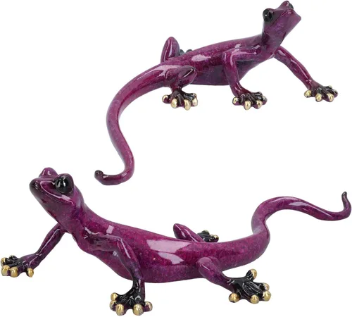 Vista 12 de AB Tools Blue Gecko Lizard Resina Cobertizo de pared Escultura Decoración Estatua Pequeña Casa Ornamento