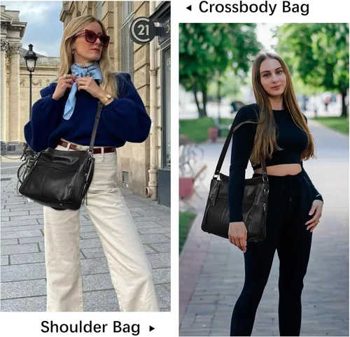 Vista 2 de WESTBRONCO Bolsos de mano para mujer, bolsos cruzados, bolso de hombro suave con correa ajustable