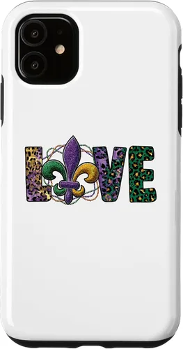Vista 5 de iPhone 15 Mardi Gras Love 2023 for Women Queen Carnival Costume Case