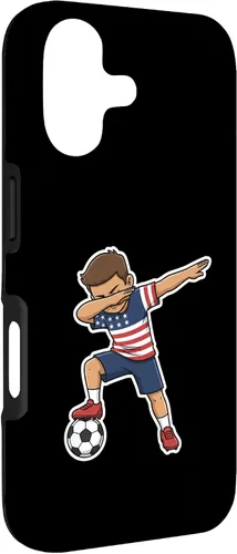 Vista 3 de Dab, Patriotic American Flag Player Case for iPhone 17