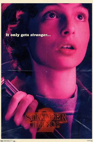 Vista 12 de Netflix Stranger Things: Temporada 2 - Póster de pared de Mike, 22.4 x 14.7 pulgadas, versión con marco de madera de Barnwood