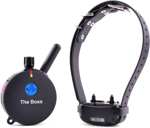 Vista 3 de Educator ET-800 The Boss E Collar para entrenamiento de perros con control remoto, rango de 1 milla, impermeable, 100 niveles de estimulación