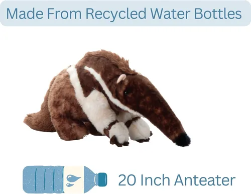 Vista 8 de The Petting Zoo Anteater - Animales de peluche, regalos para niños, animales salvajes del zoológico Onez, juguete de peluche de 20 pulgadas