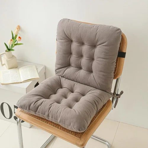 Vista 10 de Cojín de asiento de oficina, almohadilla antideslizante con soporte lumbar, ideal para escritorio, juegos, banco o sentarse en el suelo