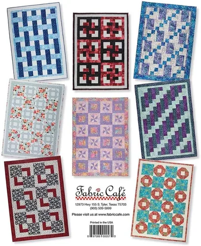 Vista 2 de Fabric Cafe Libro de patrones de edredones de 3 yardas Quick as a Wink