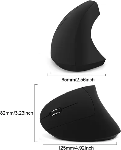 Vista 7 de Ratón para zurdos, ratones verticales ergonómicos inalámbricos recargables de 2.4 G con receptor USB, 6 botones y 3 DPI ajustables 80012001600