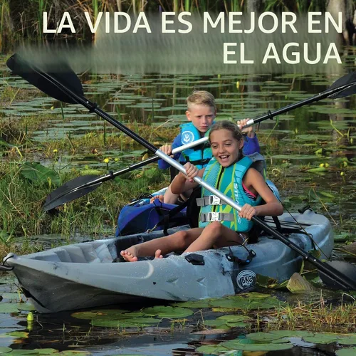 Vista 5 de BKC FK184 - Kayak de pesca de 2.74 m de eslora con un asiento individual y remo incluido