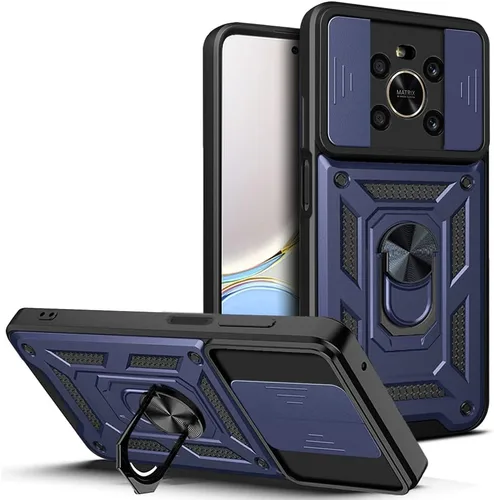 Vista 28 de Compatible con Tecno Camon 18P Bracket Shell, Slide Camera Lens Cover Case Azul
