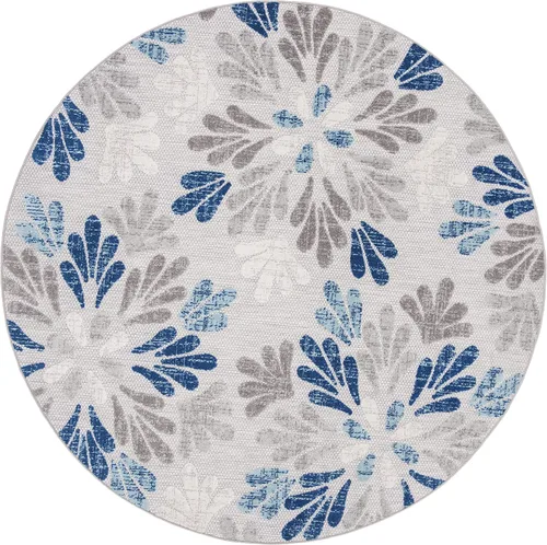 Vista 21 de SAFAVIEH Cabana Collection CBN800F - Alfombra decorativa floral para interiores y exteriores, no desprende pelusa, fácil de limpiar, 2 x 4 pies