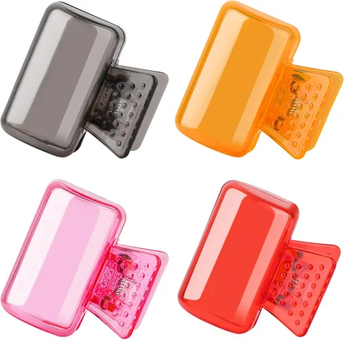 Vista 10 de Paquete de 4 fundas protectoras para cepillos de dientes de viaje, protector de cepillo de dientes, estuche protector de plástico portátil para Azul