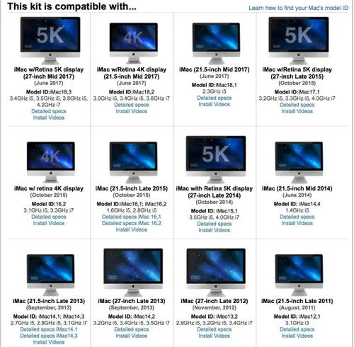 Vista 3 de OWC Kit de servicio general para Apple iMac (2007-2020)