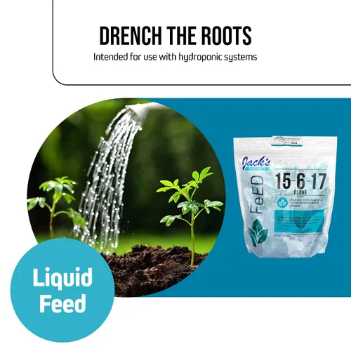 Vista 5 de Jack's Nutrients 15-6-17 Fertilizante soluble en agua clon, 2.2 libras - Desarrollo rápido de raíces y amplio crecimiento del sistema radicular