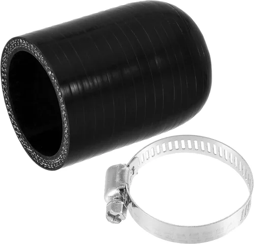 Vista 8 de uxcell 1 Unidades 0.236 in ID silicona refrigerante tapa con abrazadera para calentador de refrigerante derivación vacío puerto de agua negro
