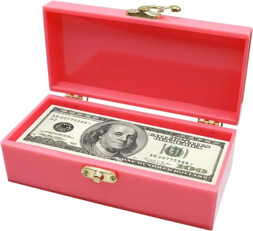 Vista 8 de Caja de Dinero de Acrílico con Cerradura en Negro, Portamonedas, Organizador de Efectivo, Bandeja de Monedas de Una Fila, Caja de Almacenamiento