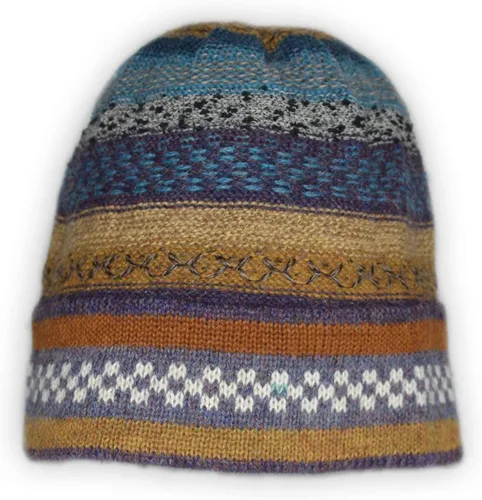 Vista 2 de Invisible World Gorro de lana de alpaca para mujer, 100 % lana de punto, unisex, para invierno, Carmen