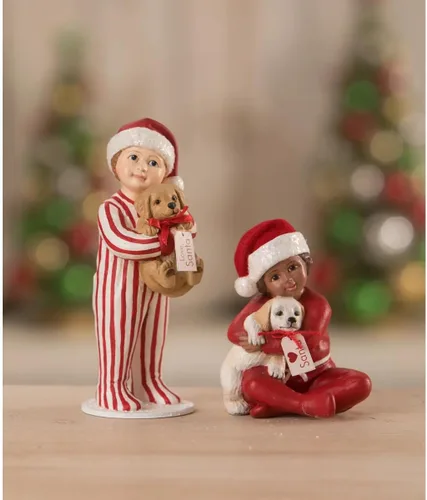 Vista 3 de Bethany Lowe Sorpresa de cachorro navideño de Delaney
