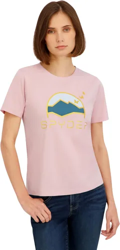 Vista 5 de Spyder Camiseta de manga corta con estampado de atardecer simple para mujer Diseño de hongo