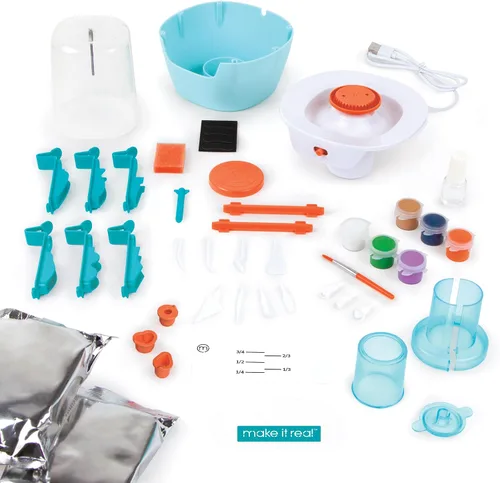 Vista 6 de Make It Real: Juego de estudio de cerámica mini deluxe - Kit de manualidades para esculpir todo en uno, para todos los niveles de habilidad