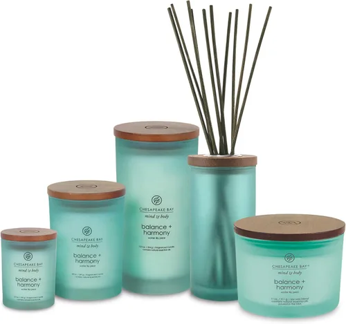 Vista 4 de Chesapeake Bay Candle Velas perfumadas, Balance + Harmony and Peace + Tranquility, tarros medianos (paquete de 2)