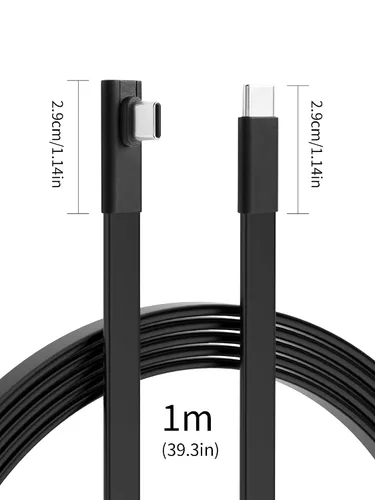 Vista 6 de YACSEJAO Paquete de 2 cables de carga bidireccionales USB C a USB C de 65 W Negro
