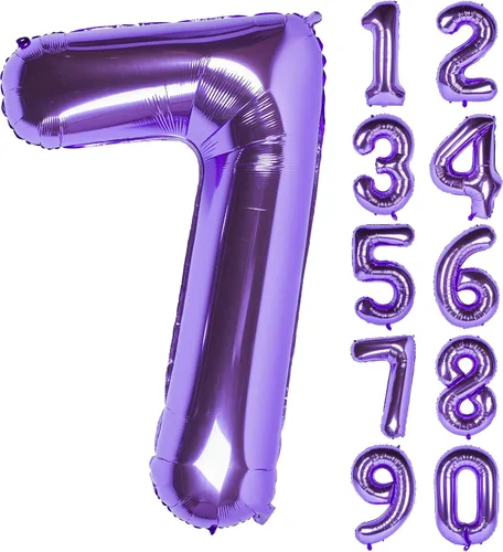 Vista 29 de Globos de 40 pulgadas para inflar con helio, de película de aluminio, para fiestas, cierre manual (púrpura 0)