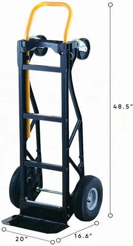 Vista 3 de Carretilla de mano Harper Trucks, convertible, nailon, con ruedas de 10 pulgadas, PGDYK1635PKD