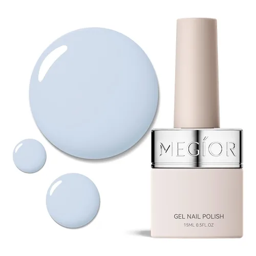 Vista 53 de MEGIOR Esmalte de uñas de gel libre de TPO, 0.5 onzas líquidas, base de gel transparente para remojar la lámpara de uñas LED, capa base de larga