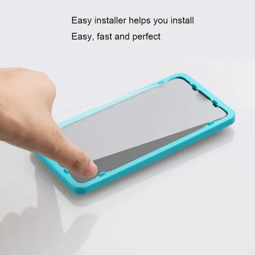 Vista 2 de Ibywind Protector de pantalla para SamSung Galaxy A51, con 2 piezas de vidrio templado, 1 protector de lente de cámara, 1 película de fibra