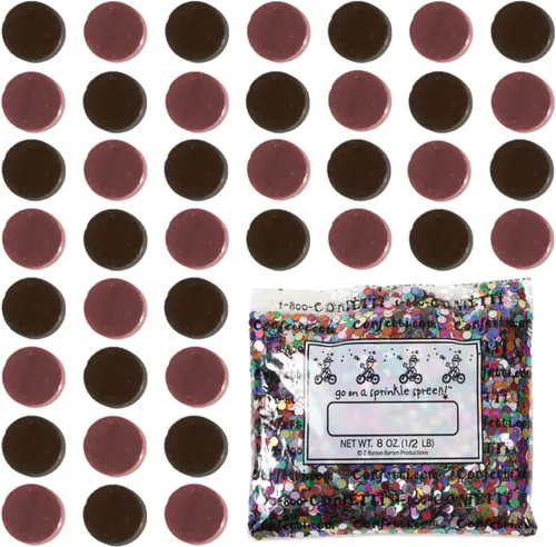 Vista 144 de Confetti Circle 1/4" Negro, Azul Marino Combo - 2 bolsas de media onza (1 oz) (8550/9971)