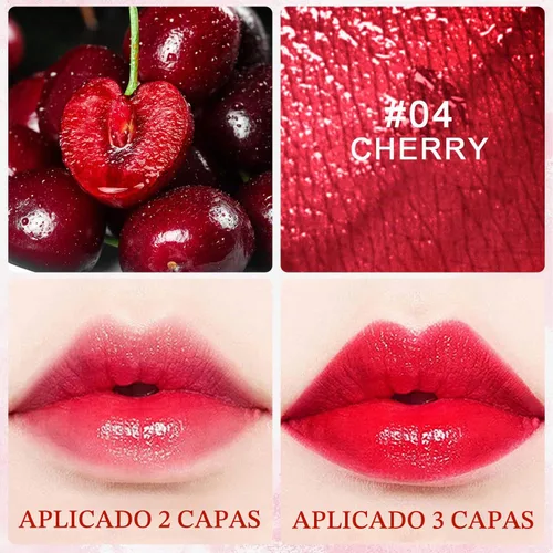 Vista 7 de Juego de tinte de labios de 4 colores, lápiz labial líquido mate mini tinte labial acuoso