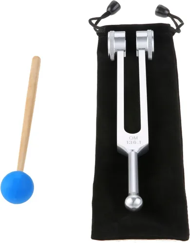 Vista 8 de 68.05 Solfeggio Tuning Fork para curación, con bolsa de martillo