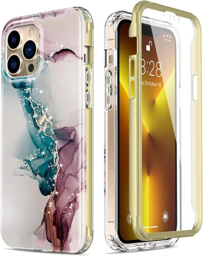 Vista 38 de Esdot Funda protectora para iPhone 13 Mini con protector de pantalla integrado, protección de grado militar con diseños de moda para mujeres