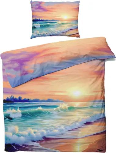 Vista 53 de Funda de edredón abstracta tamaño individual Juego de ropa de cama de arte colorido 2 piezas Funda de edredón con patrón de microfibra suave
