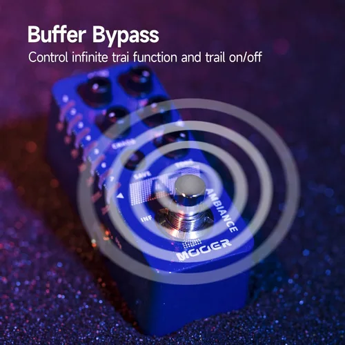Vista 4 de MOOER A7 - Pedal de efectos para guitarra con reverberación versátil con 7 efectos de reverberación diferentes y función de guardado