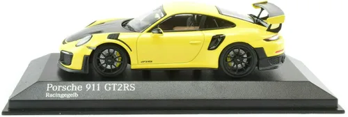 Vista 5 de Minichamps x Premium Hobbies 911 991.2 Racing Amarillo GT2 RS 1:43 Diecast Car 413067238