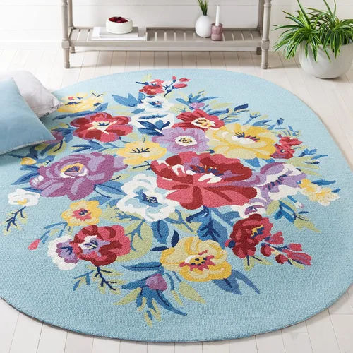 Vista 8 de SAFAVIEH Chelsea Collection - Alfombra de pasillo, 2 pies 3 pulgadas x 8 pies, negro y rosa, hecho a mano, lana floral francesa, ideal para zonas