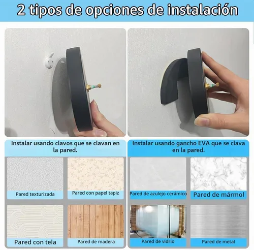 Vista 6 de Moderno reloj de pared grande sin marco, funciona con pilas, espejo 3D, relojes de pared decorativos para decoración de sala de estar (negro)