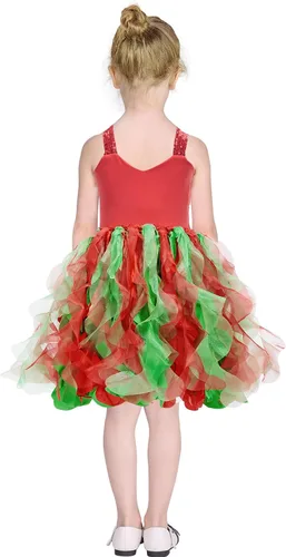 Vista 5 de Suppromo Vestido tutú para niñas pequeñas, fiesta de cumpleaños, vestido de tul con lentejuelas brillantes para niñas pequeñas, concurso