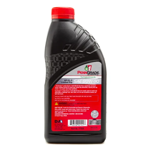 Vista 8 de Penn Grade 1, 77326, Limited Slip GL-5 Gear Oil SAE 80W-90, 1 cuarto de galón