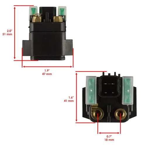 Vista 2 de Caltric Solenoide de relé de arranque compatible con Suzuki 650 Dl650 Dl650A V-Strom 2004-2009 2011-2017