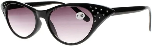 Vista 3 de Mujeres Cat Eye Diseñador Diamantes de imitación Protección UV Lente Tintado Lectores Sol Gafas de Lectura +1.00~+4.00