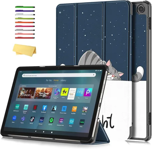Vista 23 de Funda tipo folio para Amazon Kindle Fire HD 8 y Fire HD 8 Plus (se adapta tanto a 12ª/10ª generación, 2022/2020) con soporte inteligente de piel