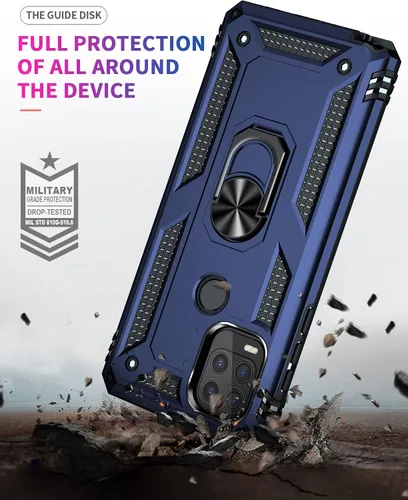 Vista 6 de Funda protectora para Moto G Stylus 5G (2021), con protector de pantalla, [grado militar] de 16 pies, con función de atril magnético, para Motorola